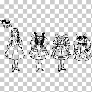 SVG German paper doll SVG German paper doll