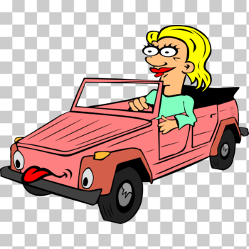 SVG Girl Driving Car Cartoon SVG Girl Driving Car Cartoon