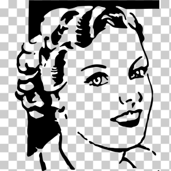 SVG Girl face stamp vector image SVG Girl face stamp vector image