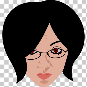 SVG Girl face with glasses SVG Girl face with glasses