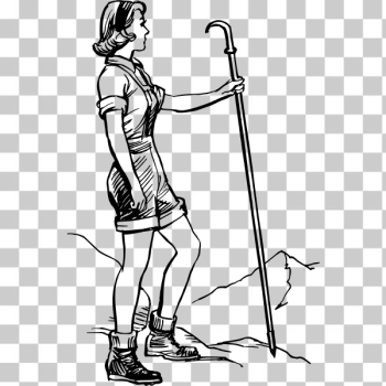 SVG Girl hiking SVG Girl hiking