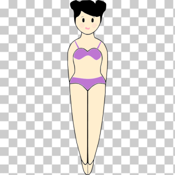 SVG Girl in a bathing suit