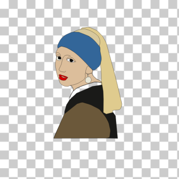 SVG Girl with a Pearl Earring vector graphics SVG Girl with a Pearl Earring vector graphics