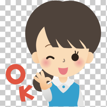 SVG Girl with OK gesture