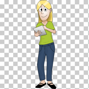 SVG Girl writing SVG Girl writing
