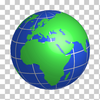 SVG Globe facing Europe Africa and Middle East vector drawing