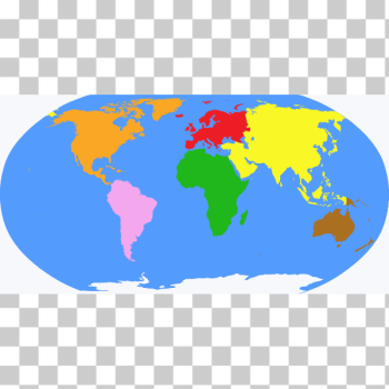 SVG Globe with continents SVG Globe with continents