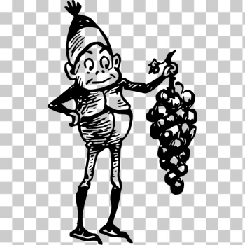 SVG Gnome and grapes SVG Gnome and grapes
