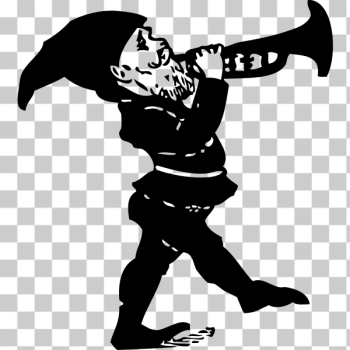SVG Gnome playing horn vector drawing SVG Gnome playing horn vector drawing