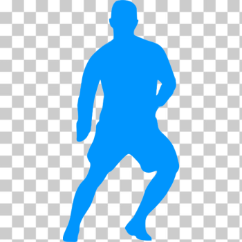 SVG Goalkeeper blue silhouette