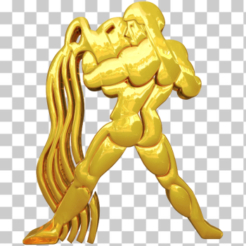 SVG Golden Aquarius Horoscope Sign