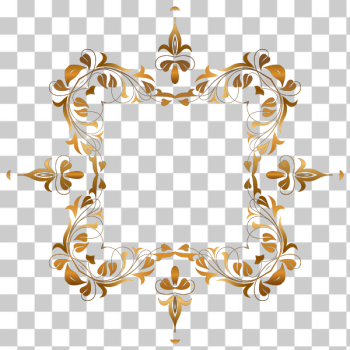 SVG Golden floral frame SVG Golden floral frame
