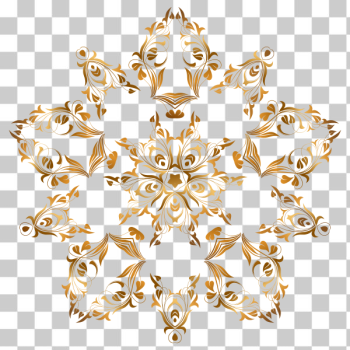 SVG Golden floral star vector image SVG Golden floral star vector image