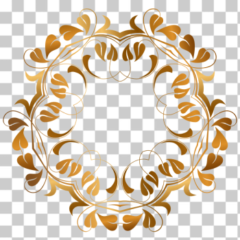 SVG Golden leaves frame SVG Golden leaves frame