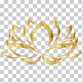SVG Goldenized Lotus Flower