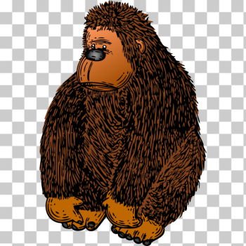 SVG Gorilla with Colour SVG Gorilla with Colour