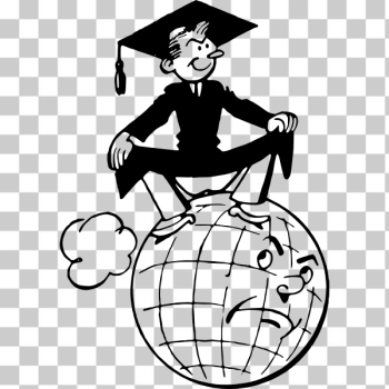 SVG Graduate on top of the world vector image SVG Graduate on top of the world vector image