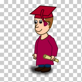 SVG Graduation student comic character vector image SVG Graduation student comic character vector image