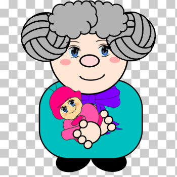 SVG Grandmother with baby SVG Grandmother with baby