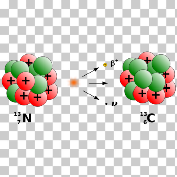SVG Graphics of beta plus decay a chemical element SVG Graphics of beta plus decay a chemical element