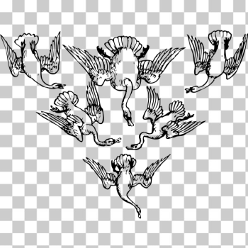SVG Graphics of six geese SVG Graphics of six geese