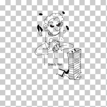 SVG Greedy man with money SVG Greedy man with money