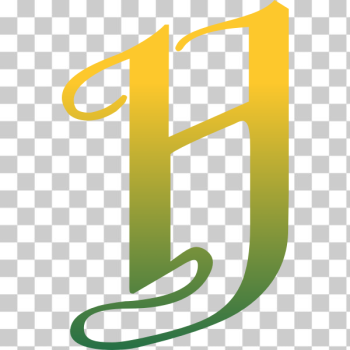 SVG Green and yellow letter H SVG Green and yellow letter H