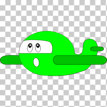 SVG Green cartoon airplane