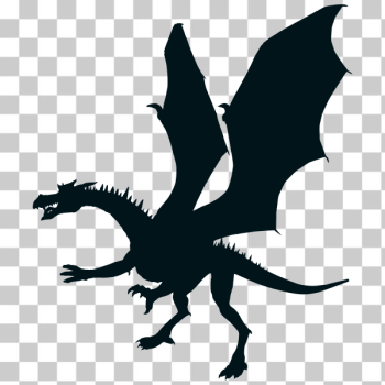 SVG Green dragon silhouette