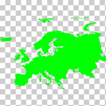 SVG Green silhouette of map of Europe SVG Green silhouette of map of Europe