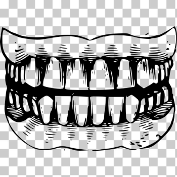 SVG Gritted teeth black and white vector illustration SVG Gritted teeth black and white vector illustration
