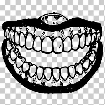 SVG Gritting teeth black and white image SVG Gritting teeth black and white image