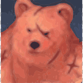 SVG Grizzly bear color drawing