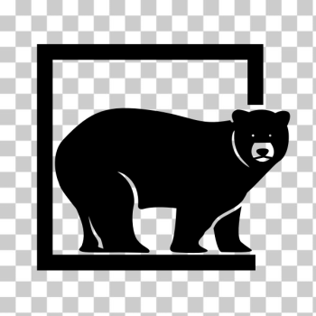SVG Grizzly bear silhouette clip art