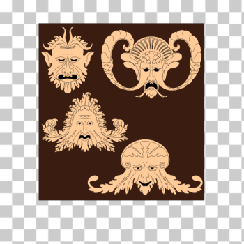 SVG grotesques from carved panels SVG grotesques from carved panels