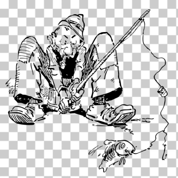 SVG Grumpy man fishing SVG Grumpy man fishing