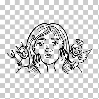 SVG Guardian Angel And Devil SVG Guardian Angel And Devil