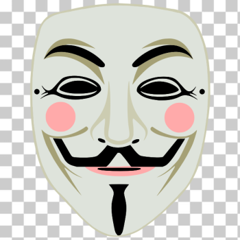 SVG Guy Fawkes mask - anonymous - color SVG Guy Fawkes mask - anonymous - color