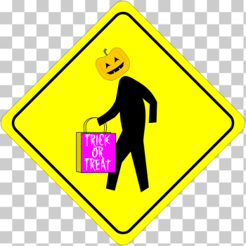 SVG Halloween pedestrian caution sign vector clip art SVG Halloween pedestrian caution sign vector clip art