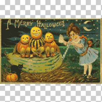 SVG Halloween retro card