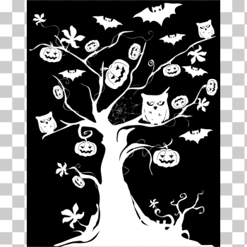 SVG Halloween tree drawing SVG Halloween tree drawing
