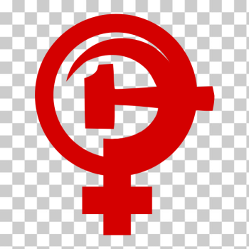SVG Hammer and sickle with female sign SVG Hammer and sickle with female sign