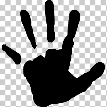 SVG Hand print in black color SVG Hand print in black color