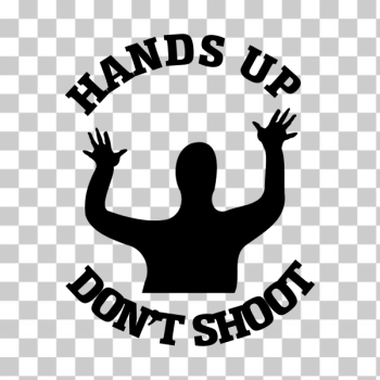 SVG Hands up don039t shoot sign vector illustration SVG Hands up don039t shoot sign vector illustration