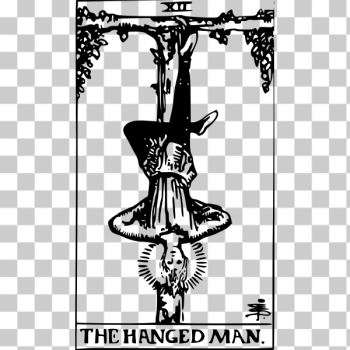 SVG Hanging man tarot card SVG Hanging man tarot card