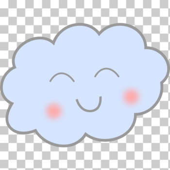 SVG Happy cloud illustration