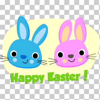 SVG Happy Easter rabbits vector image SVG Happy Easter rabbits vector image