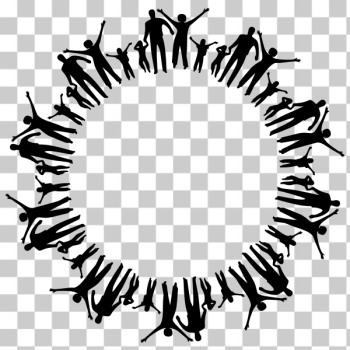 SVG Happy family circle silhouette SVG Happy family circle silhouette