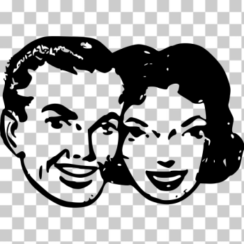SVG Happy retro faces