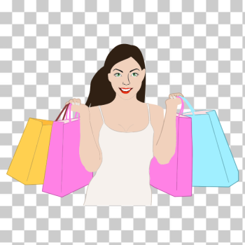 SVG Happy shopping woman SVG Happy shopping woman